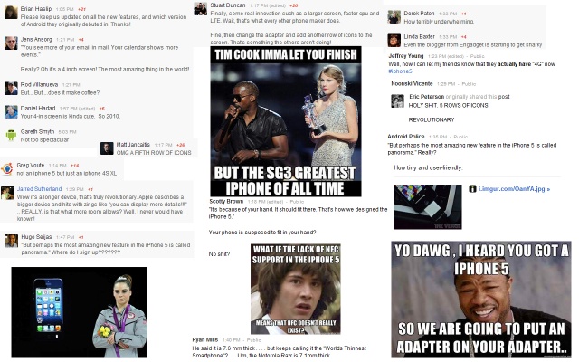 Here’s What Folks On Google+ Had To Say About Apple’s iPhone 5 Announcement