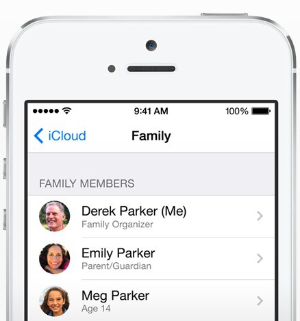 Screen Shot 2014 06 03 at 13.17.16 Link your families' iCloud accounts to share all your purchases and more.