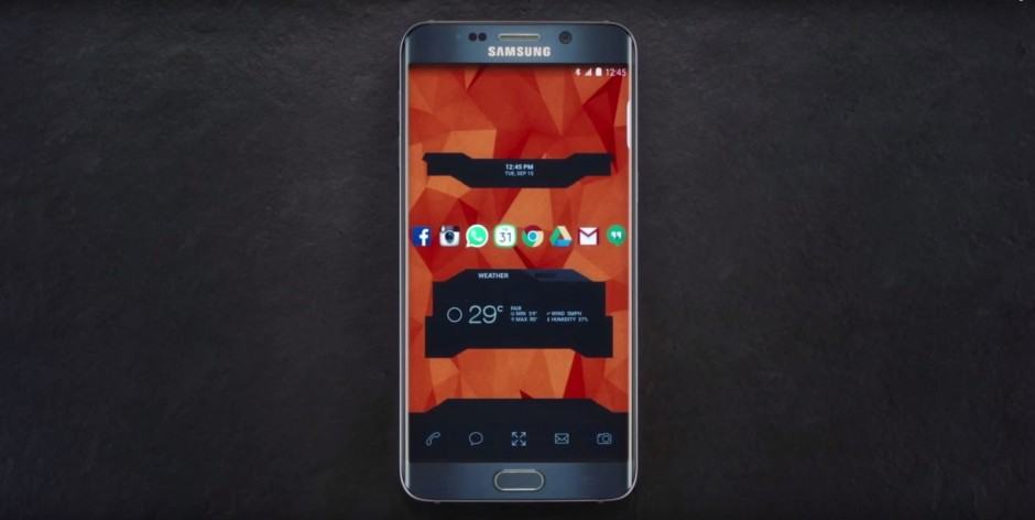 A custom theme on the Galaxy Note 5. Photo: Samsung
