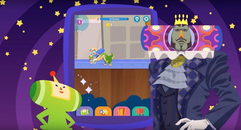 20110120 normalfinder.jpg The King of All Cosmos is back, telling the Prince what to roll up. Photo: Bandai Namco