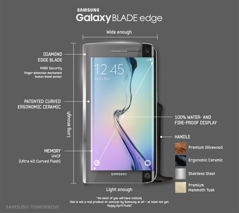 Blade-Edge is water- and fire-resistant. Photo: Samsung