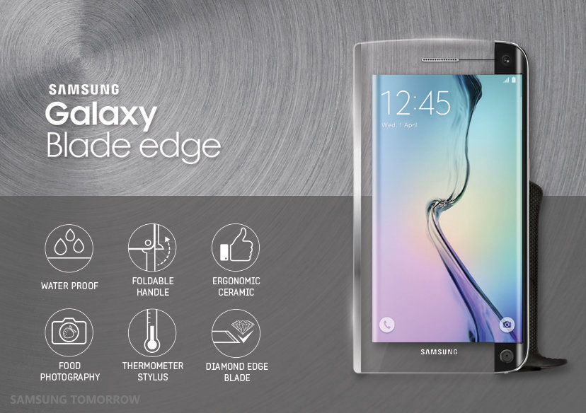 Blade Edge has a thermometer stylus built-in. Photo: Samsung