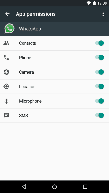 App permissions settings Photo: Google