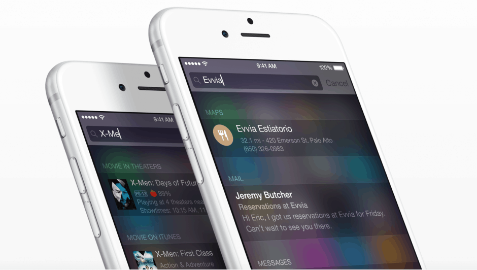 Spotlight 940x532 Proactive is to be built into Spotlight in iOS 9. Photo: Apple
