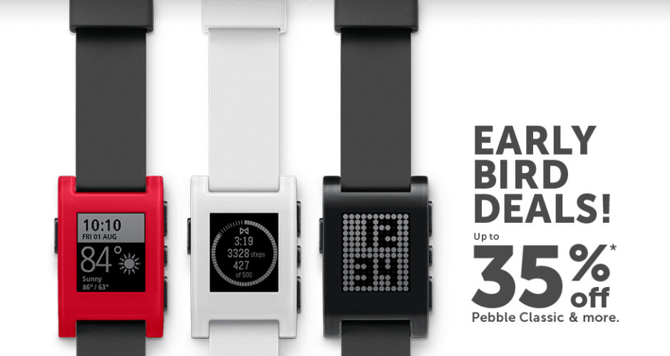 Screen Shot 2015 11 23 at 14.03.40 940x500 Save a small fortune on your new Pebble now. Photo: Pebble