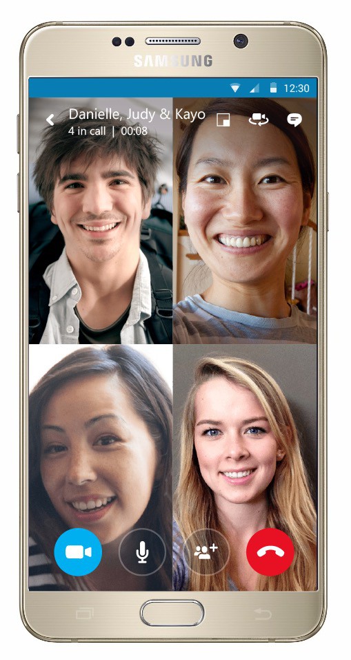Group video on your smartphone - hoorah! Photo: Skype